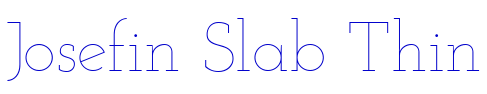 Josefin Slab Thin шрифт